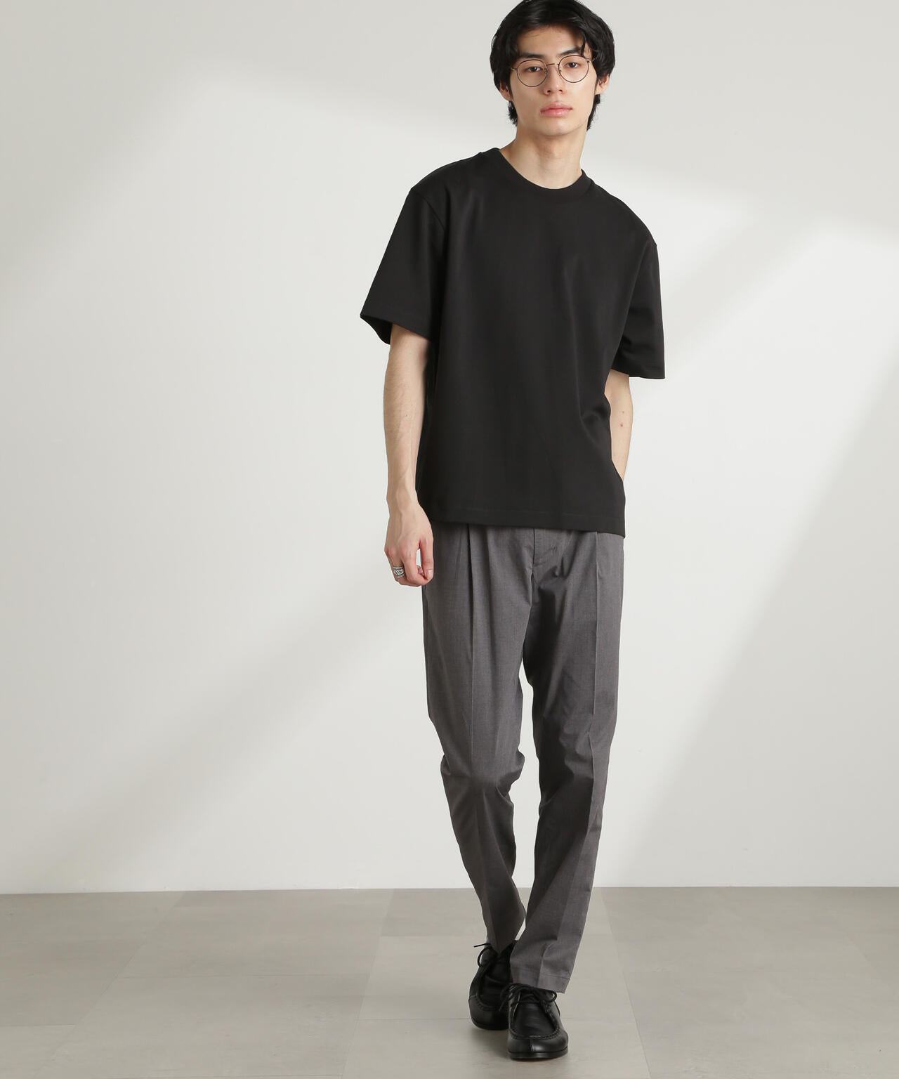 ダブルスムースクルーネックBIGTシャツ 半袖
