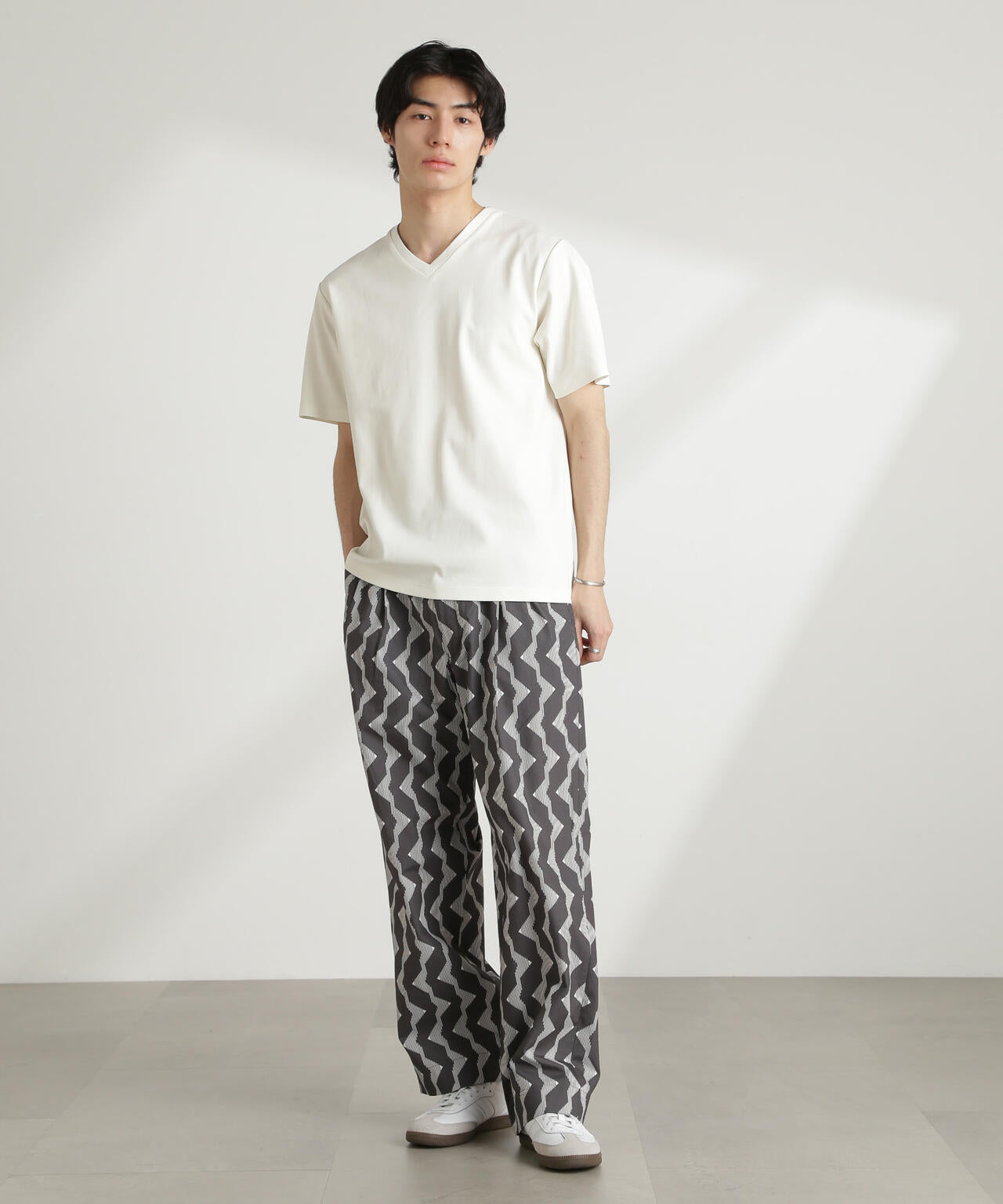 ダブルスムースVネックTシャツ 半袖