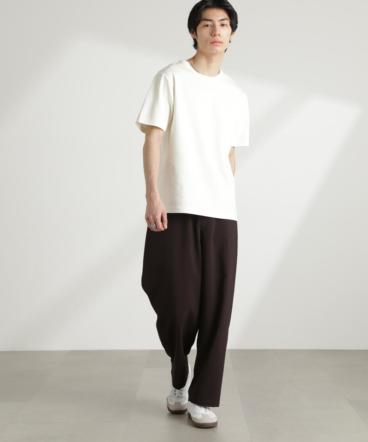 ダブルスムースクルーネックTシャツ 半袖