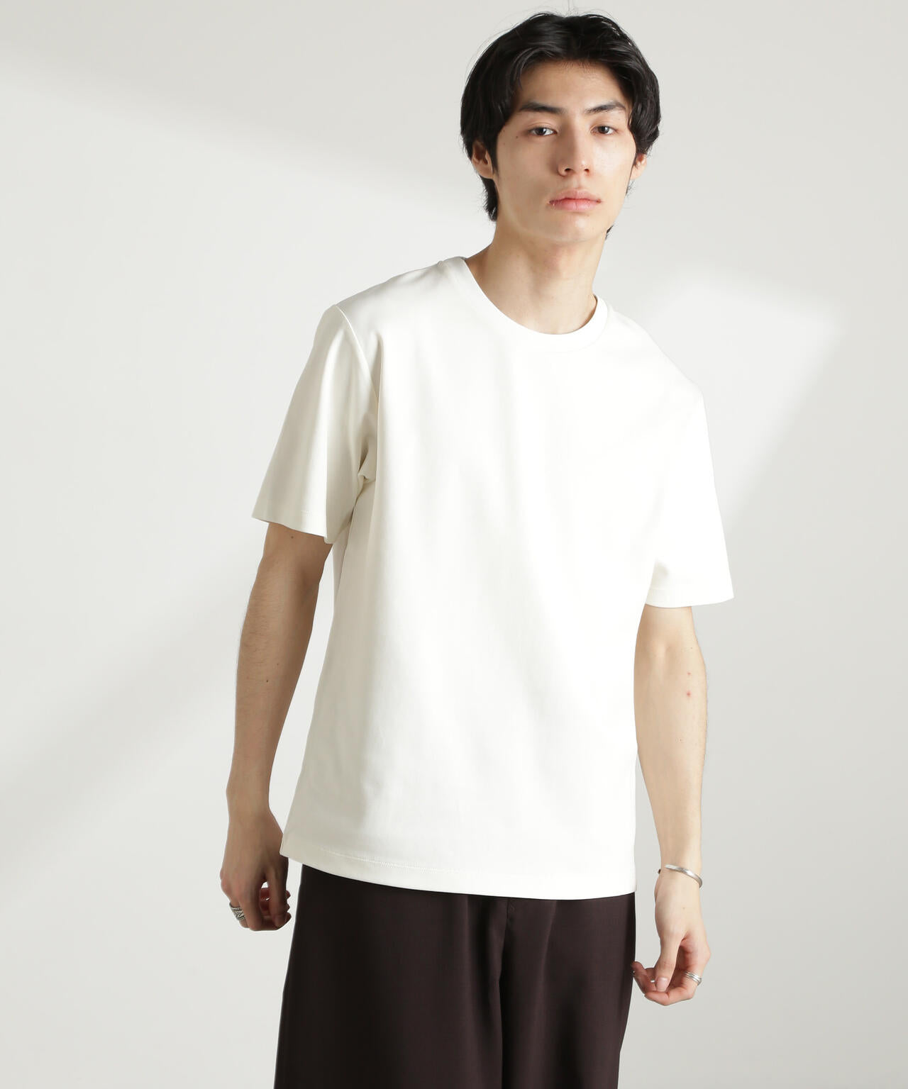 ダブルスムースクルーネックTシャツ 半袖