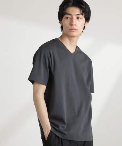 ダブルスムースVネックTシャツ 半袖