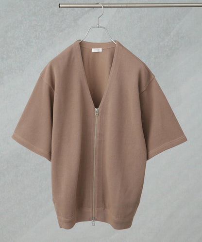 crepuscule/別注 S/S V NECK ZIP CARDIGAN