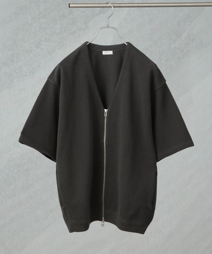 crepuscule/別注 S/S V NECK ZIP CARDIGAN