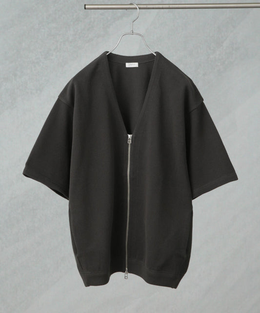 crepuscule/別注 S/S V NECK ZIP CARDIGAN