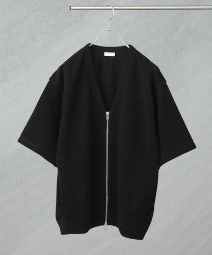 crepuscule/別注 S/S V NECK ZIP CARDIGAN