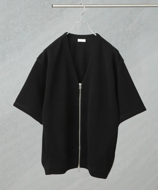 crepuscule/別注 S/S V NECK ZIP CARDIGAN