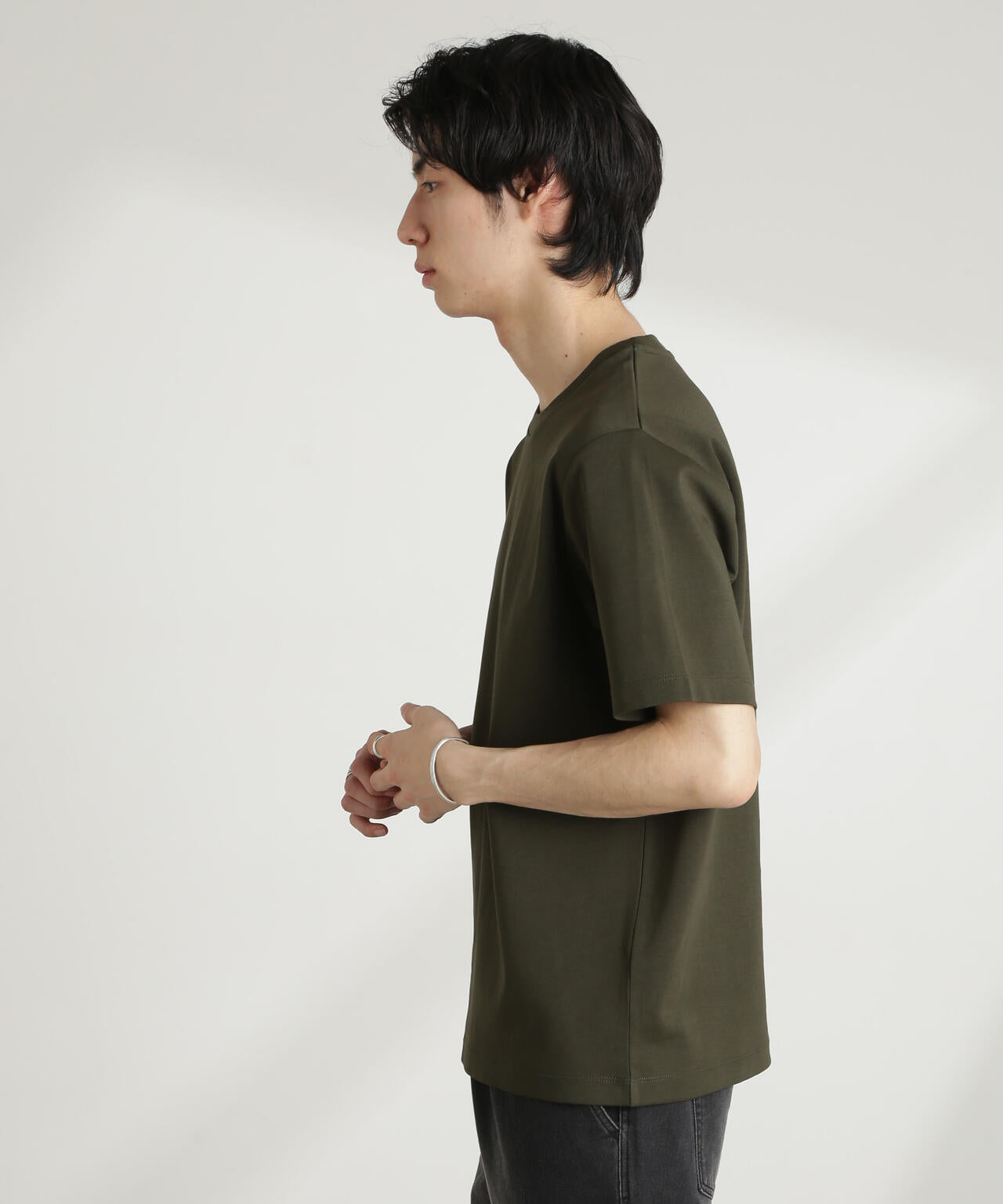 ダブルスムースクルーネックTシャツ 半袖