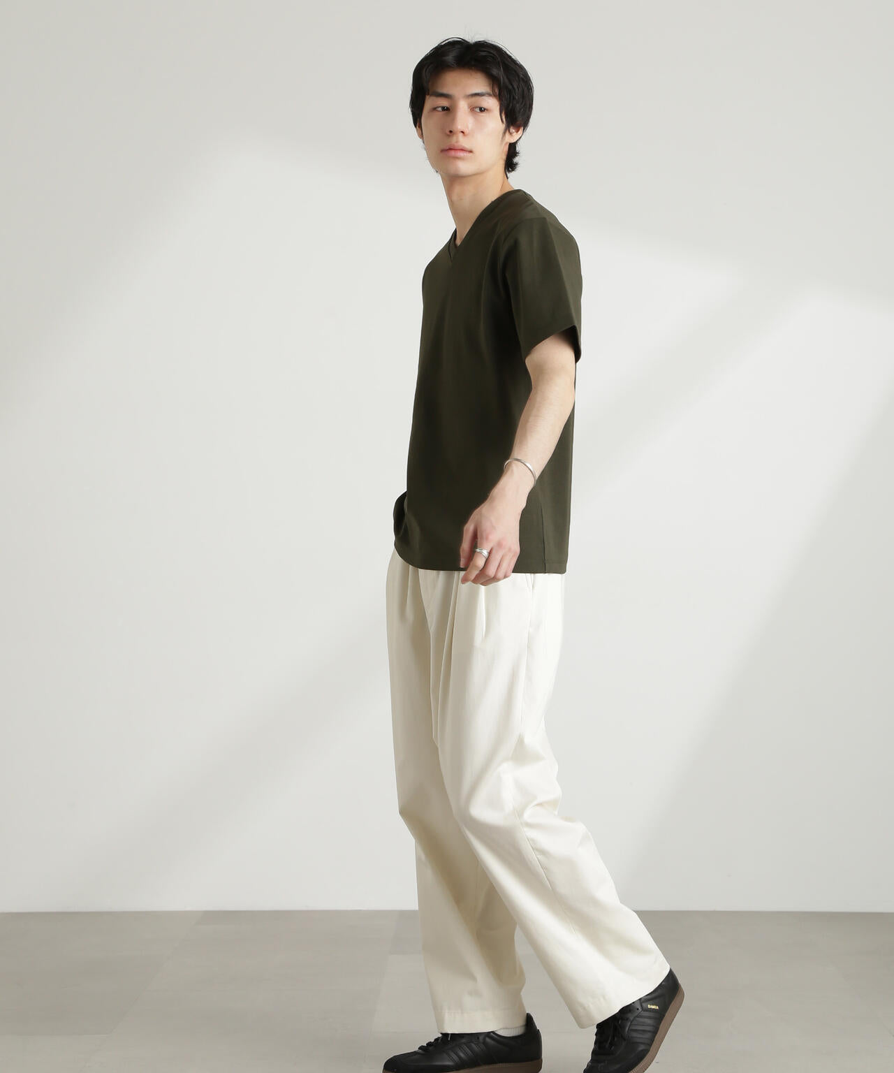 ダブルスムースVネックTシャツ 半袖