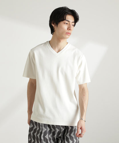 ダブルスムースVネックTシャツ 半袖