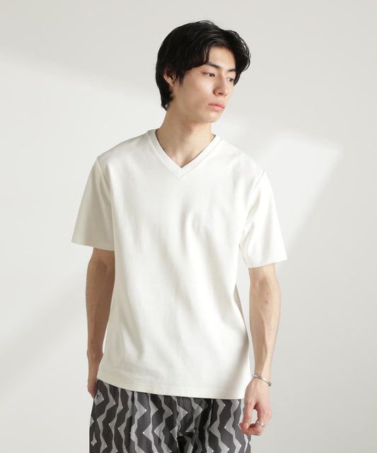 ダブルスムースVネックTシャツ 半袖