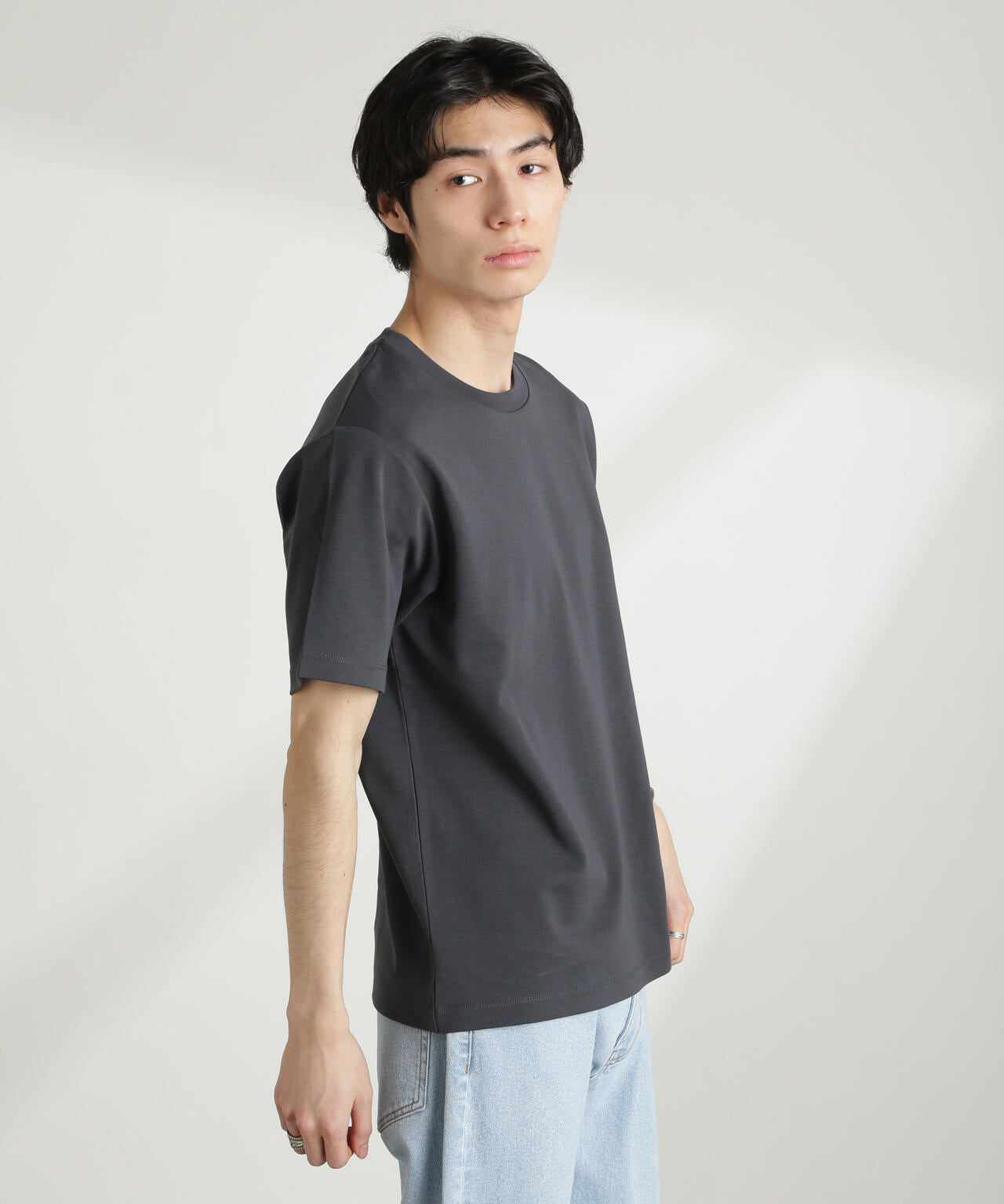 ダブルスムースクルーネックTシャツ 半袖