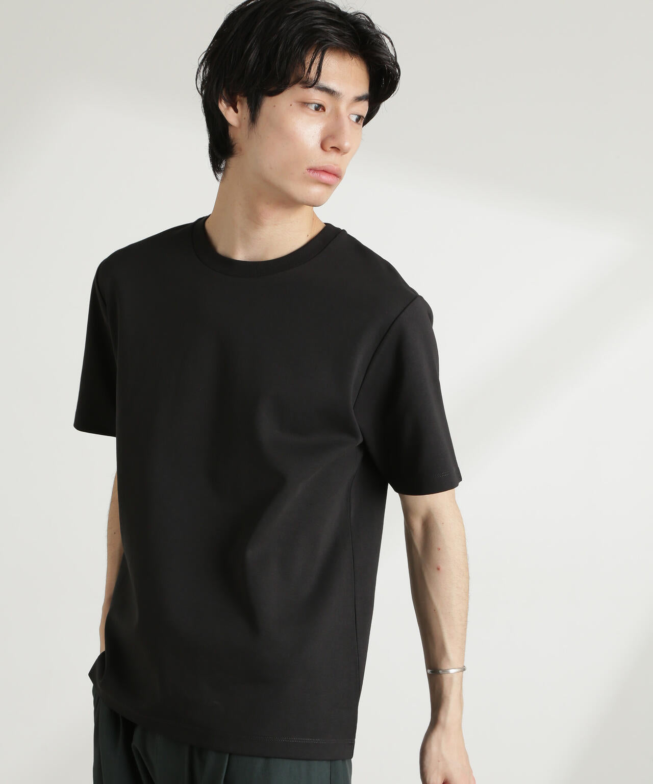 ダブルスムースクルーネックTシャツ 半袖