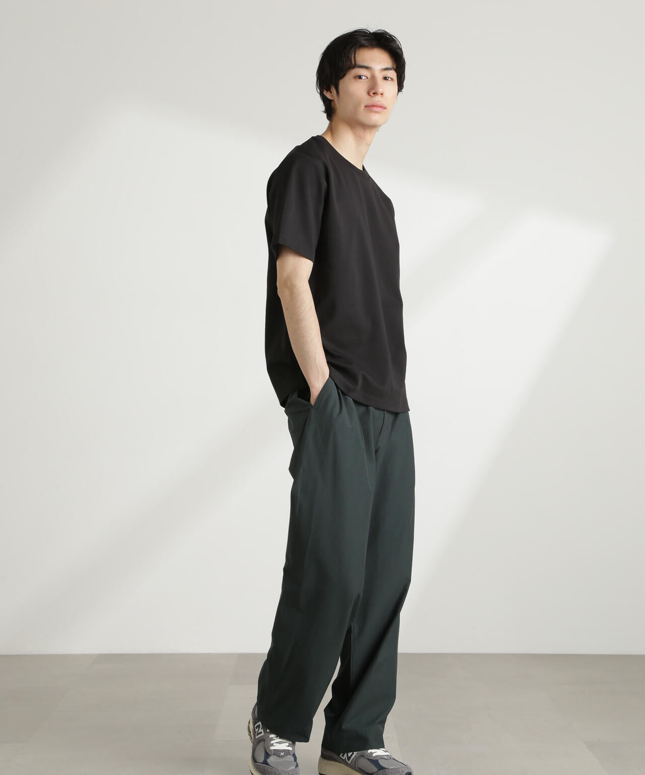 ダブルスムースクルーネックTシャツ 半袖