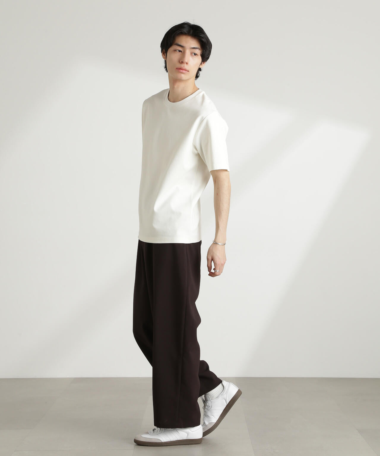 ダブルスムースクルーネックTシャツ 半袖