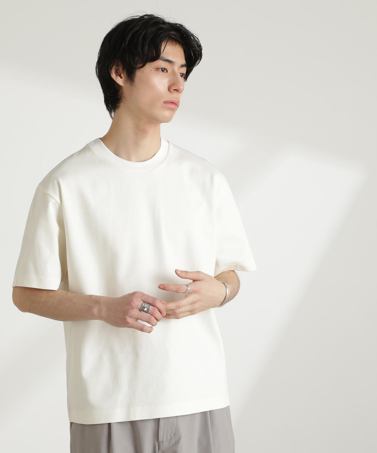 ダブルスムースクルーネックBIGTシャツ 半袖