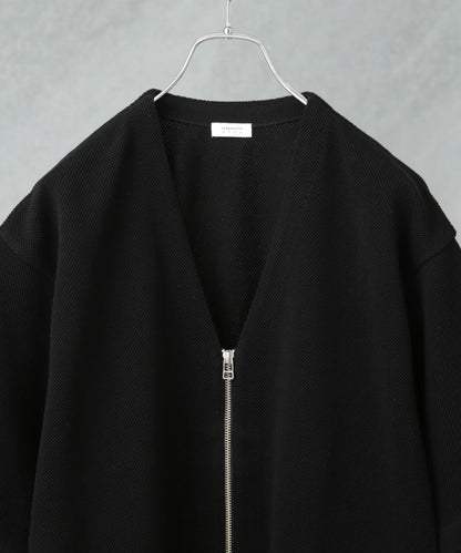 crepuscule/別注 S/S V NECK ZIP CARDIGAN